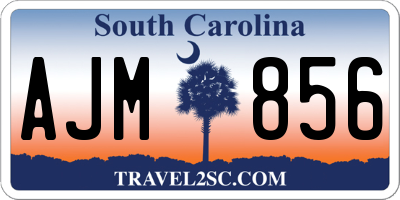SC license plate AJM856