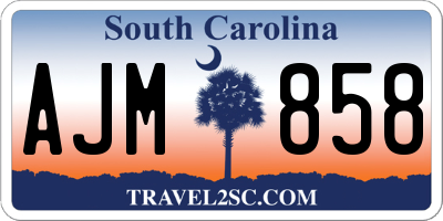 SC license plate AJM858