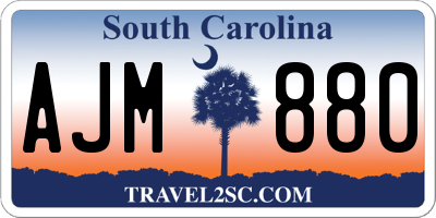 SC license plate AJM880