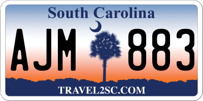 SC license plate AJM883