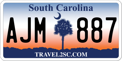 SC license plate AJM887