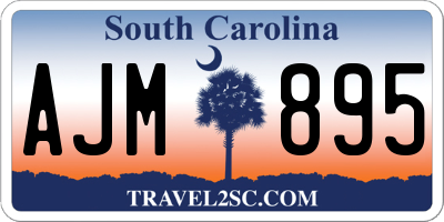 SC license plate AJM895