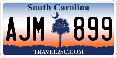 SC license plate AJM899