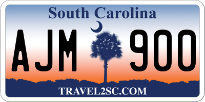 SC license plate AJM900