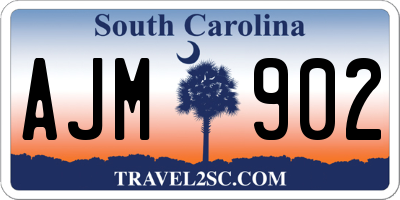 SC license plate AJM902
