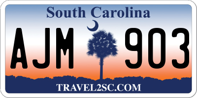 SC license plate AJM903