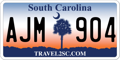 SC license plate AJM904