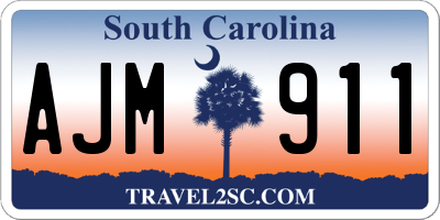 SC license plate AJM911