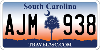SC license plate AJM938