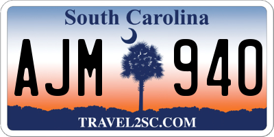 SC license plate AJM940