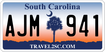 SC license plate AJM941
