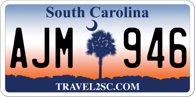 SC license plate AJM946