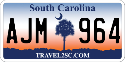SC license plate AJM964