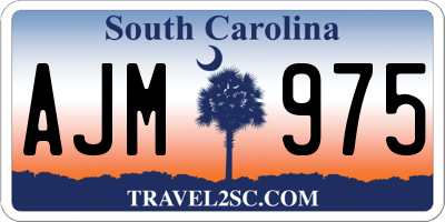 SC license plate AJM975
