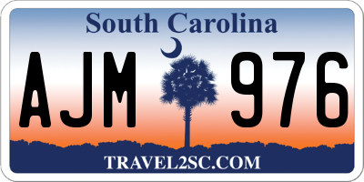 SC license plate AJM976