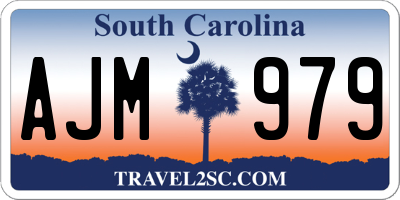 SC license plate AJM979
