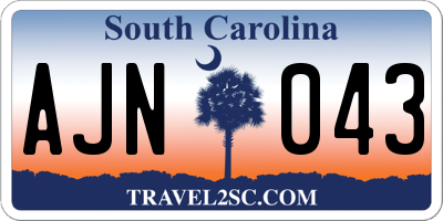 SC license plate AJN043