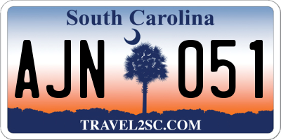 SC license plate AJN051