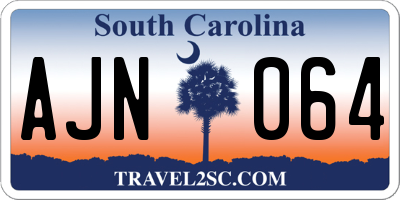 SC license plate AJN064
