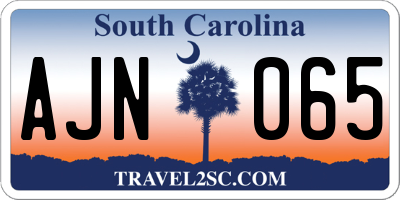 SC license plate AJN065