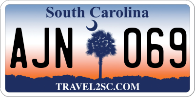 SC license plate AJN069
