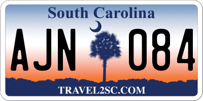 SC license plate AJN084
