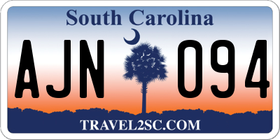 SC license plate AJN094