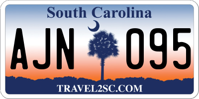 SC license plate AJN095