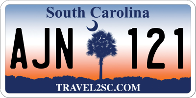 SC license plate AJN121
