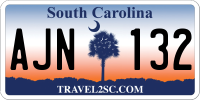SC license plate AJN132