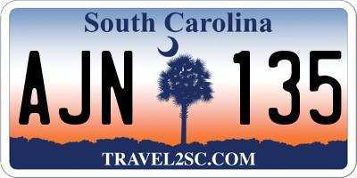 SC license plate AJN135