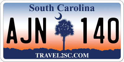 SC license plate AJN140