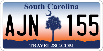 SC license plate AJN155