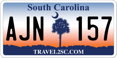 SC license plate AJN157
