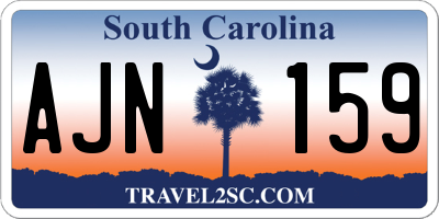 SC license plate AJN159