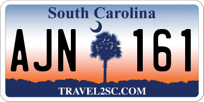 SC license plate AJN161