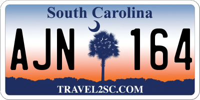 SC license plate AJN164