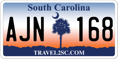 SC license plate AJN168