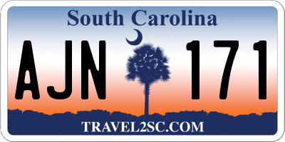 SC license plate AJN171