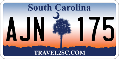 SC license plate AJN175