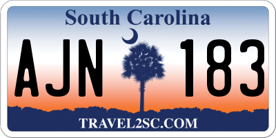 SC license plate AJN183