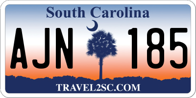 SC license plate AJN185