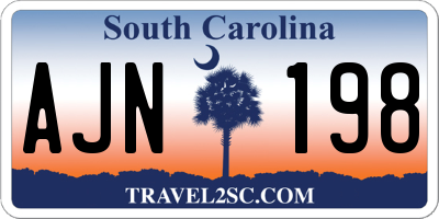 SC license plate AJN198