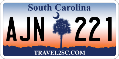SC license plate AJN221