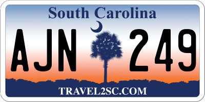 SC license plate AJN249