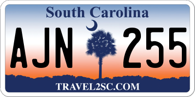 SC license plate AJN255