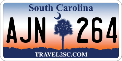 SC license plate AJN264