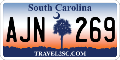 SC license plate AJN269