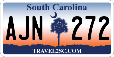 SC license plate AJN272