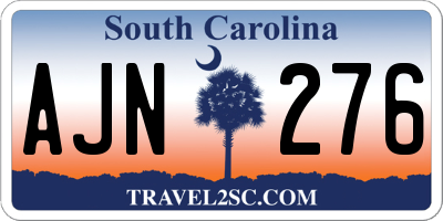 SC license plate AJN276